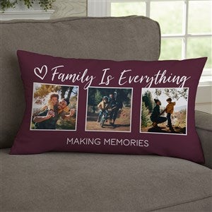 Photo Collage For Him Personalized Photo Lumbar Throw Pillow - 33393-LB