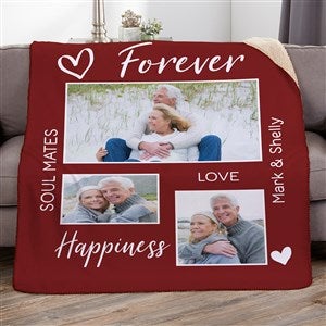 Photo Collage For Couples Personalized 50x60 Sherpa Blanket - 33394-S