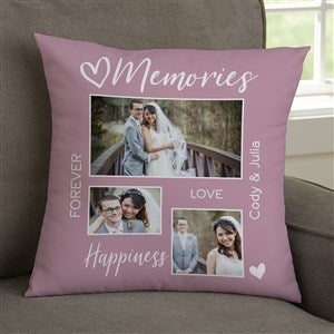 Couples Photo Collage Personalized Photo 14x14 Throw Pillow - 33395-S