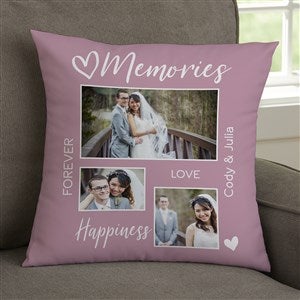 Couples Photo Collage Personalized Photo 14 Velvet Throw Pillow - 33395-SV