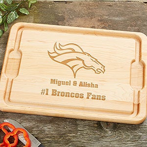 NFL Denver Broncos Personalized Maple Cutting Board 12x17 - 33407