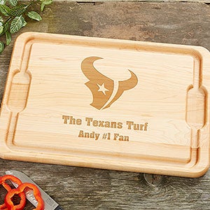 NFL Houston Texans Personalized Maple Cutting Board 12x17 - 33410