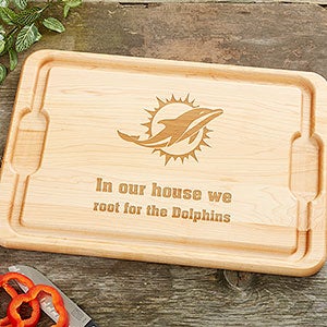 NFL Miami Dolphins Personalized Maple Cutting Board 12x17 - 33416