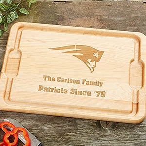 NFL New England Patriots Personalized Maple Cutting Board - 12x17 - 33418