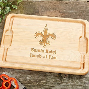 NFL New Orleans Saints Personalized Maple Cutting Board 12x17 - 33419