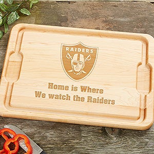 NFL Las Vegas Raiders Personalized Maple Cutting Board 12x17 - 33422