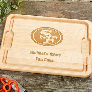 NFL San Francisco 49ers Personalized Maple Cutting Board 15x21 - 33425-XL