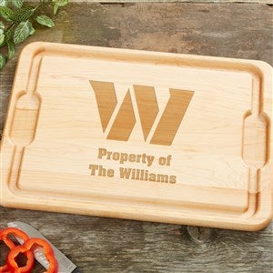 NFL Washington Football Team Personalized Maple Cutting Board 12x17 - 33429