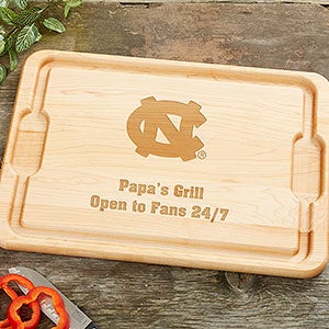 NCAA North Carolina Tar Heels Personalized Hardwood Cutting Board- 12x17 - 33464