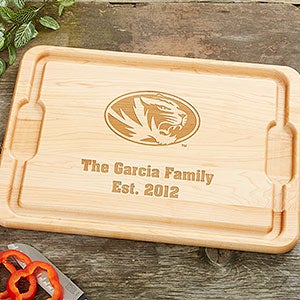 NCAA Missouri Tigers Personalized Hardwood Cutting Board- 12x17 - 33473