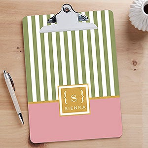 Classy Monogram Personalized Clipboard - 33475