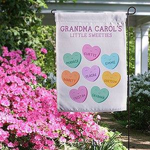 Grandmas Sweethearts Personalized Garden Flag - 33479