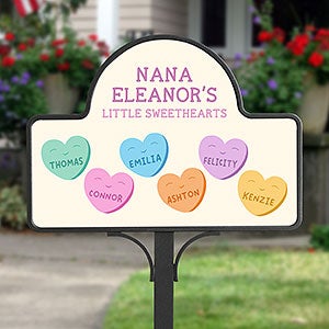 Grandmas Sweethearts Personalized Magnetic Garden Sign - 33482