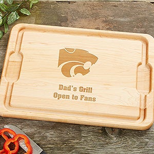 NCAA Kansas State Wildcats Personalized Hardwood Cutting Board- 12x17 - 33484