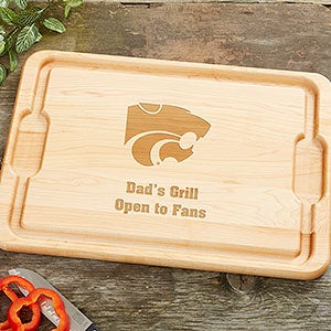 NCAA Kansas State Wildcats Personalized Maple Cutting Board 12x17 - 33484