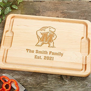 NCAA Maryland Terrapins Personalized Hardwood Cutting Board- 12x17 - 33485