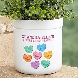 Grandmas Sweethearts Personalized Outdoor Flower Pot - 33486