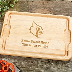 NCAA Louisville Cardinals Personalized Hardwood Cutting Board- 12x17 - 33489