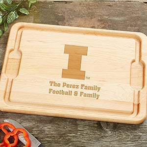 NCAA Illinois Fighting Illini Personalized Hardwood Cutting Board- 12x17 - 33491