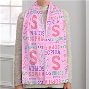Repeating Name Personalized Adult Fleece Scarf - 33511-F