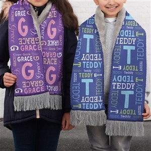 Repeating Name Personalized Kids Sherpa Scarf - 33512-S