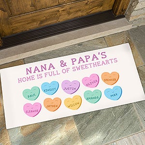Grandmas Sweethearts Personalized Oversized Doormat- 24x48 - 33528-O