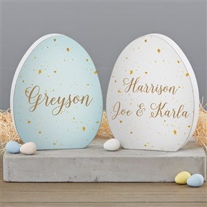 Speckled Personalized Wooden Easter Egg Shelf Decoration - 33530-E