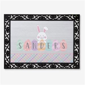 Happy Easter Eggs Personalized Easter Doormat- 18x27 - 33531-S