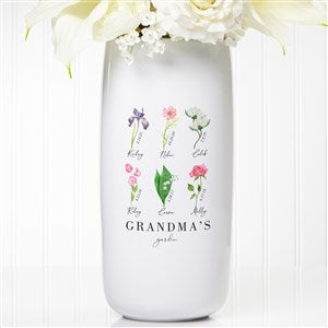 Family Birth Month Flower Personalized Ceramic Vase - 33534