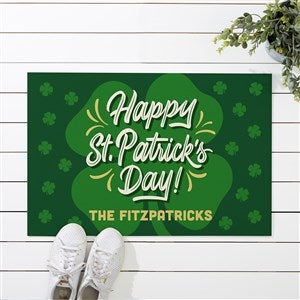 St. Patricks Day Personalized Doormat- 18x27 - 33535