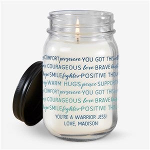 Words of Encouragement Personalized Farmhouse Candle Jar - 33536