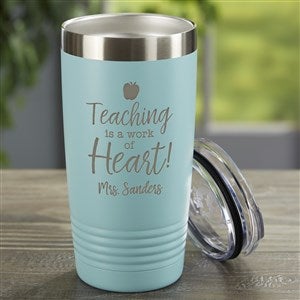Inspiring Teacher Personalized 20oz Vacuum Insulated Stainless Tumbler - Teal - 33537-T