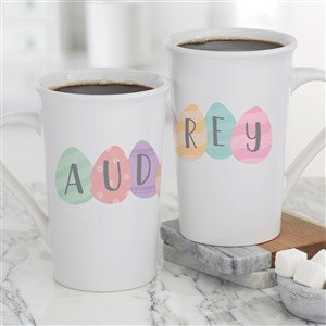 Easter Eggs Personalized Latte Mug 16 oz.- White - 33553-U