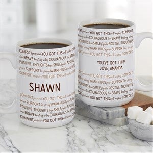 Words of Encouragement Personalized Coffee Mug 15oz White - 33556-L
