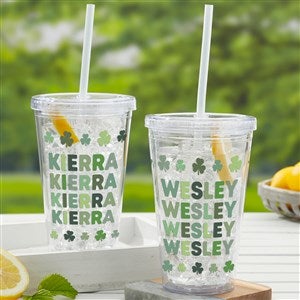 St. Patricks Day Personalized 17 oz. Insulated Acrylic Tumbler - 33561