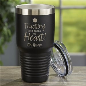 Personalized Teacher's Script Name and Dots Acrylic Clear Tumbler