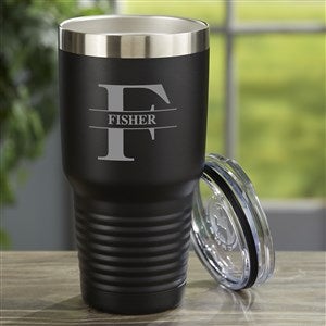 Lavish Last Name Personalized 30oz Black Stainless Tumbler - 33567-B