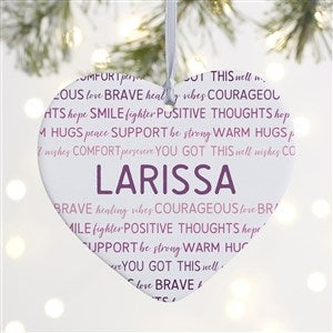 Words Of Encouragement Personalized Heart Ornament - 1 Sided Matte - 33577-1L