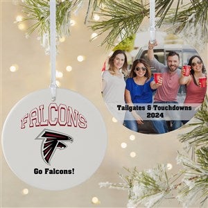 NFL Atlanta Falcons Personalized Photo Ornament - 2 Sided Matte - 33578-2L