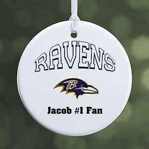 NFL Baltimore Ravens Personalized Ornament - 1 Sided Glossy - 33579-1S