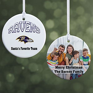 NFL Baltimore Ravens Personalized Photo Ornament - 2 Sided Glossy - 33579-2S