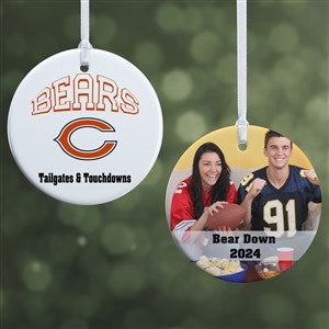 NFL Chicago Bears Personalized Photo Ornament - 2 Sided Glossy - 33582-2S