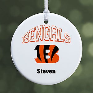 NFL Cincinnati Bengals Personalized Ornament - 1 Sided Glossy - 33583-1S