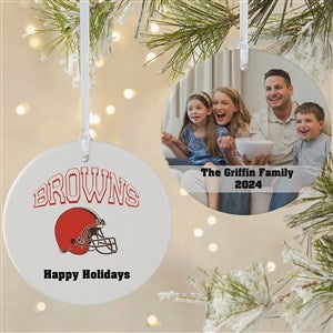 NFL Cleveland Browns Personalized Photo Ornament - 2 Sided Matte - 33584-2L