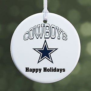 NFL Dallas Cowboys Personalized Ornament - 1 Sided Glossy - 33585-1S