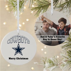 NFL Dallas Cowboys Personalized Photo Ornament - 2 Sided Matte - 33585-2L