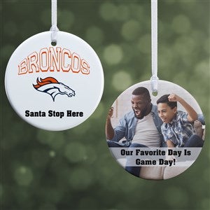 NFL Denver Broncos Personalized Photo Ornament - 2 Sided Glossy - 33586-2S