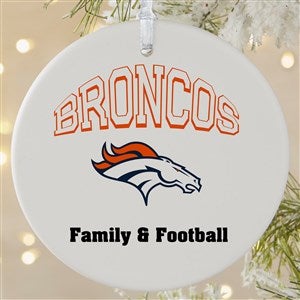 NFL Denver Broncos Personalized Ornament - 1 Sided Matte - 33586-1L