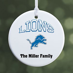 NFL Detroit Lions Personalized Ornament - 1 Sided Glossy - 33587-1S