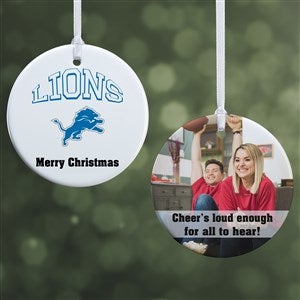 NFL Detroit Lions Personalized Photo Ornament - 2 Sided Glossy - 33587-2S